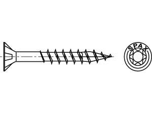 Artikel 88091 St. SPAX Seko-T-Tg Oberfläche WIROX SPAX Universalschrauben mit Sp