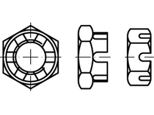 DIN 979 04 Niedrige Kronenmuttern