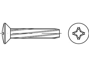 DIN 7516 Stahl Form E-H galvanisch verzinkt Gewinde-Schneidschrauben mit Linsens
