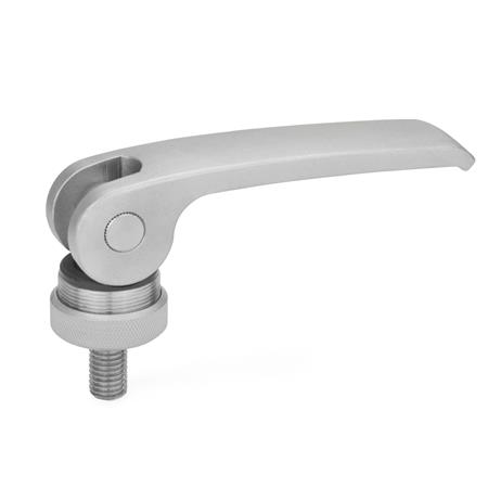GN 927.5 Exzenterspanner, Hebel Edelstahl, mit Schraube