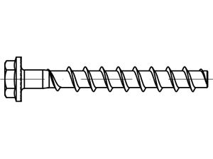 Artikel 81005 Stahl FBS II US galvanisch verzinkt FISCHER Betonschraube ULTRACUT