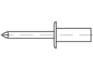Artikel 88420 Niet Cu-Leg. CAP- F Dorn A 2 Geschlossene Blindniete mit Sollbruch