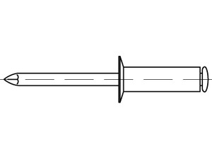 Artikel 88411 Blindnieten, SEKO, Stahl Zn/Stahl Zn, offen