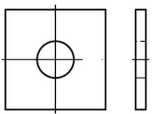 DIN 436 Stahl Scheiben, vierkant, vorwiegend für Holzkonstruktionen
