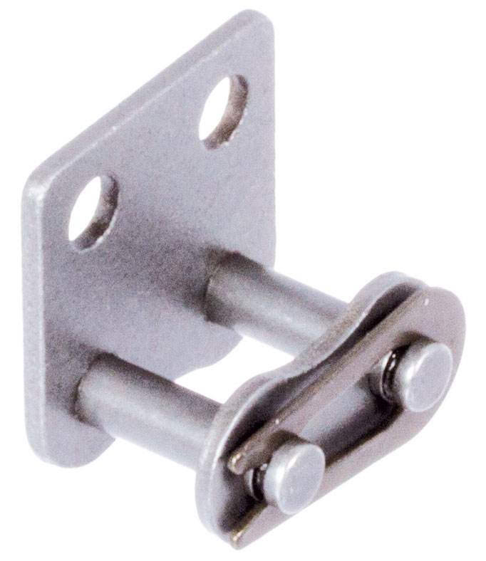 Federverschlussglieder mit Flachlaschen M2, breite Form, einseitig, Edelstahl