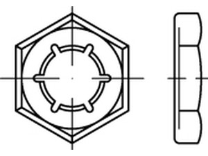 ~DIN 7967 Federstahl galvanisch verzinkt Sicherungsmuttern (Palmuttern)