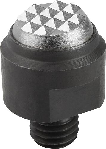 Pendelauflagen, Form M, mit Außengewinde, Kugel...