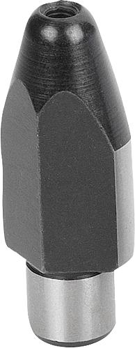 Aufnahmebolzen mit Innengewinde, Form C, abgefl...