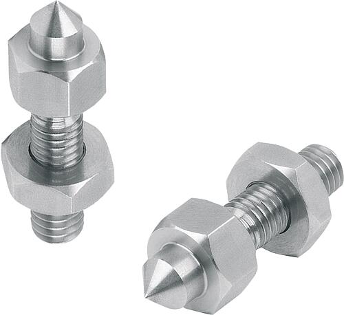 Stützschrauben Edelstahl, Form B, spitz