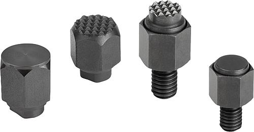 Pendelauflagen selbsttätig rückschwenkend, mit ...