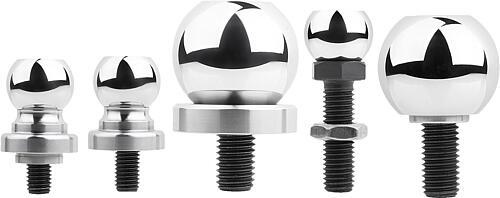 Spannkugeln mit Kalotte für Werkstück-Stabilis...