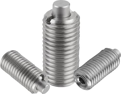 Federnde Druckstücke mit Innensechskant und Dr...