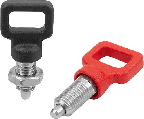 Arretierbolzen Stahl oder Edelstahl mit Kunsts...