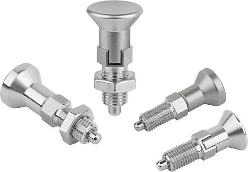 Arretierbolzen Edelstahl mit Edelstahl-Pilzgriff