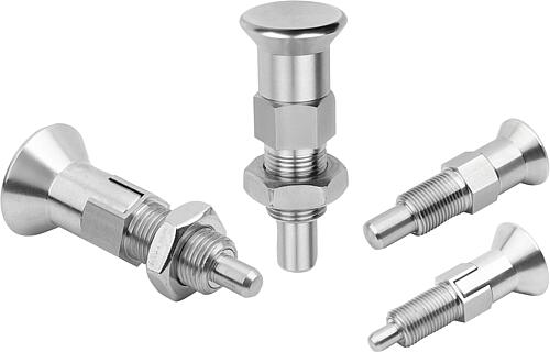 Arretierbolzen Edelstahl mit Edelstahl-Pilzgrif...