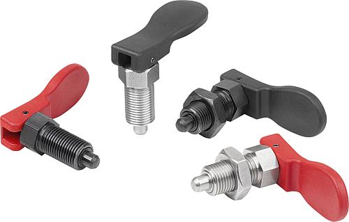 Arretierbolzen Stahl oder Edelstahl mit Kunstst...