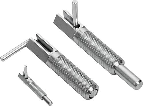 Arretierbolzen Stahl mit Zughaken - inch