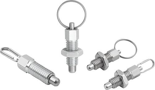 Arretierbolzen ECO Stahl oder Edelstahl, mit Ed...