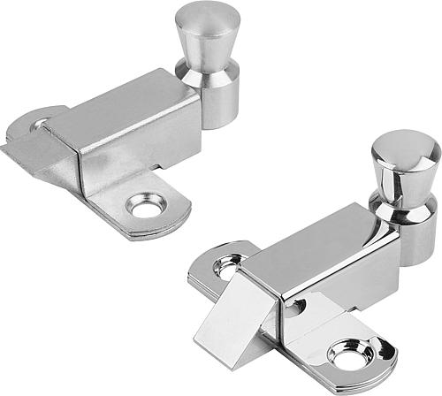 Riegel mit Rückstellfeder, Stahl oder Messing ...