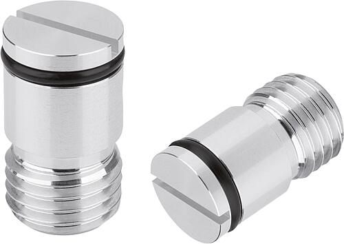 Schutzstopfen aus Aluminium, Form C, mit Schlit...