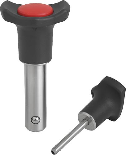 Kugelsperrbolzen mit Kunststoff-Griff und Metal...