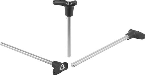 Kugelsperrbolzen mit Kunststoff-L-Griff und Kop...