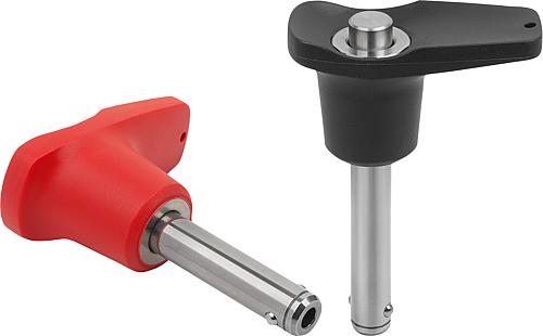 Kugelsperrbolzen mit Kunststoff-L-Griff und hoh...