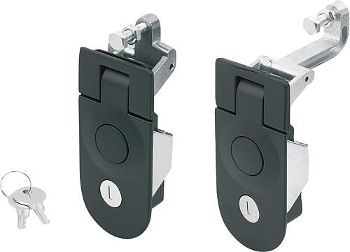 Kompressions-Hebelverschlüsse Zink, halbrund, F...