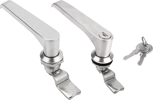 Drehriegel Edelstahl mit L-Griff 1.4401, abschl...