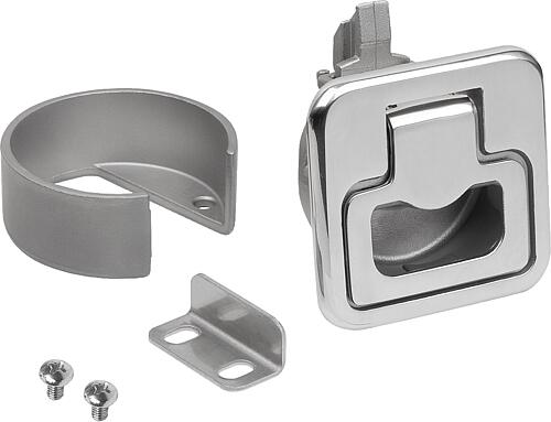 Schnappverschlüsse Edelstahl mit Griff, klappba...