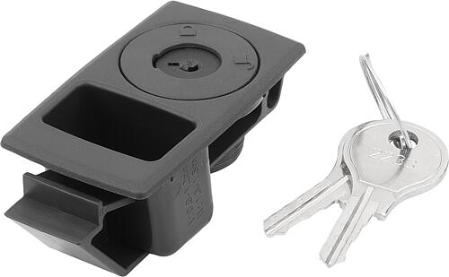 Schnappverschluss Kunststoff mit Griffmulde, ei...