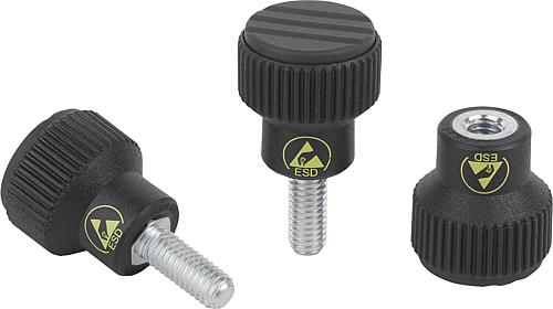 Rändelknöpfe antistatisch