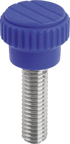 Rändelknöpfe Kunststoff visuell-detektierbar mi...