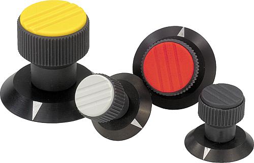 Rändelknöpfe mit Markierung