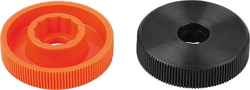 Rändelknöpfe für Schrauben mit Außensechskant, ...