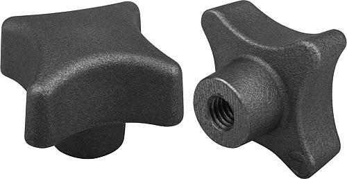 Kreuzgriffe DIN 6335 aus Grauguss, Form C, Sack...