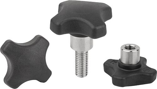 Kreuzgriffe Kunststoff metall-detektierbar mit...