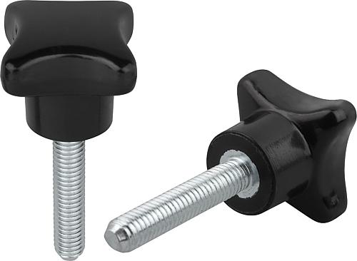 Kreuzgriffe Stahlteile Edelstahl Form L mit Auß...