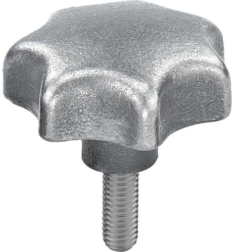 Sterngriffe DIN 6336 aus Grauguss, Form L, mit ...