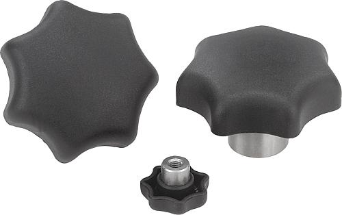 Sterngriffe mit vorstehender Stahlbuchse - inch