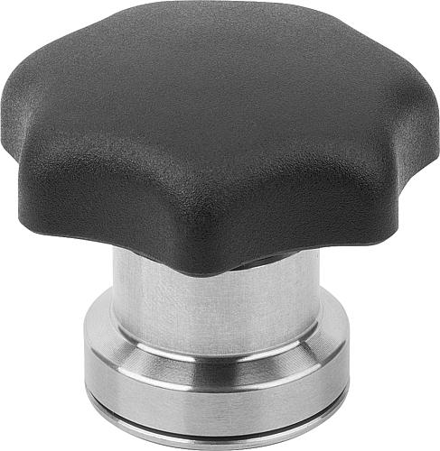 Sterngriffe Kunststoff, Form K, mit Spannkraftv...