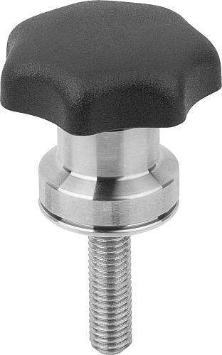 Sterngriffe Kunststoff, Form L, mit Spannkraftv...