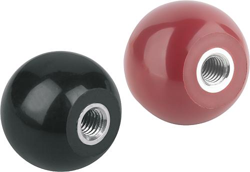 Kugelknöpfe glatt DIN 319 erweitert, Form E, mi...