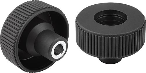 Rändelräder Form E, mit Passbuchse, ohne Deckel...