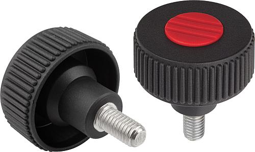 Rändelräder, Stahlteile aus Edelstahl, Form L, ...