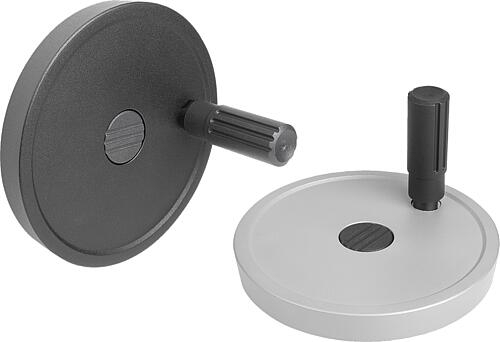 Scheibenhandräder Aluminium mit Zylindergriff ...