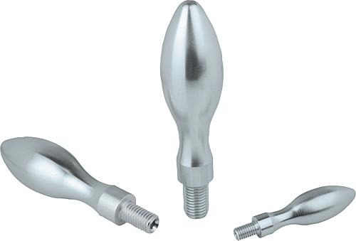 Ballengriffe feststehend DIN 39 Form E, aus Stahl