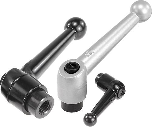 Klemmhebel Zinkdruckguss mit Innengewinde, schw...