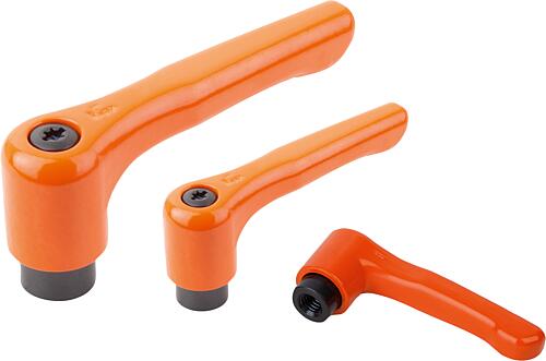 Klemmhebel Zinkdruckguss, flach, mit Innengewin...