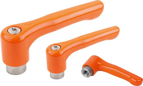 Klemmhebel Zinkdruckguss, flach, mit Innengewin...